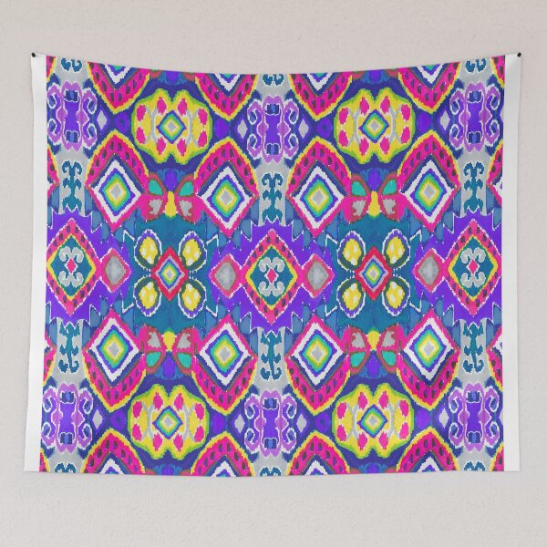 Item preview, Felt tip pen ikat design pop colors designed and sold by Alessandro Remo Mazzoni Remotextiles.