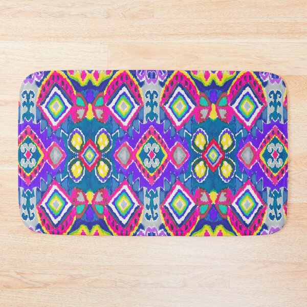 Item preview, Felt tip pen ikat design pop colors designed and sold by Alessandro Remo Mazzoni Remotextiles.