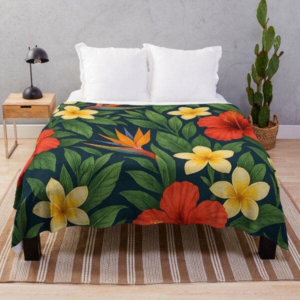 Item preview, Illustration Of Red Tropical Flowers In Paradise - Hawaiian Plumeria designed and sold by SassyArtistry.