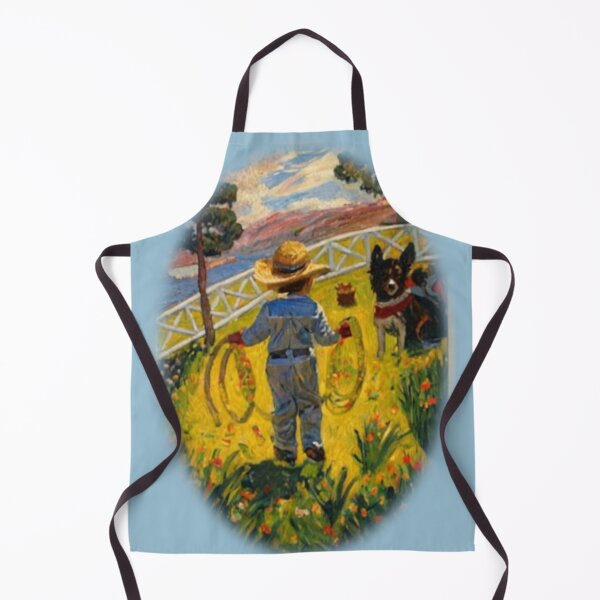 Item preview, Little Cowboy Plays Lasso With His Dog designed and sold by Laugh a Lot Folk Art.