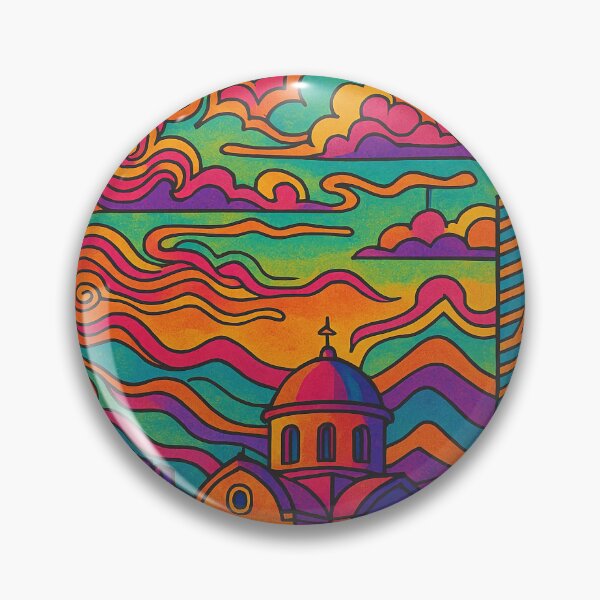Item preview, Psychedelic Cityscape of Limassol | Colorful Retro Cyprus Travel Poster | Trippy Coastal & Urban Wall Art | Surreal Marina, Beaches & Old Town Illustration | Vibrant Bohemian Artwork designed and sold by PaintedPixels01.