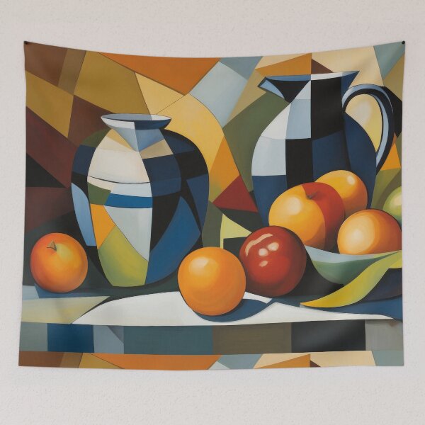 Item preview, Cubism Fruit art painting designed and sold by ZipperDragon88.