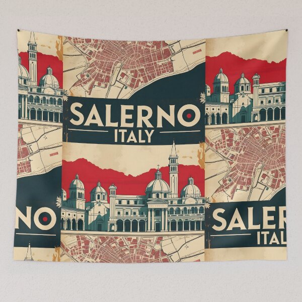 Item preview, Salerno Italy Vintage Travel Tourism designed and sold by TravelersGems.