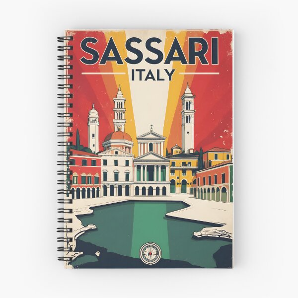 Item preview, Sassari Italy Vintage Travel Tourism designed and sold by TravelersGems.