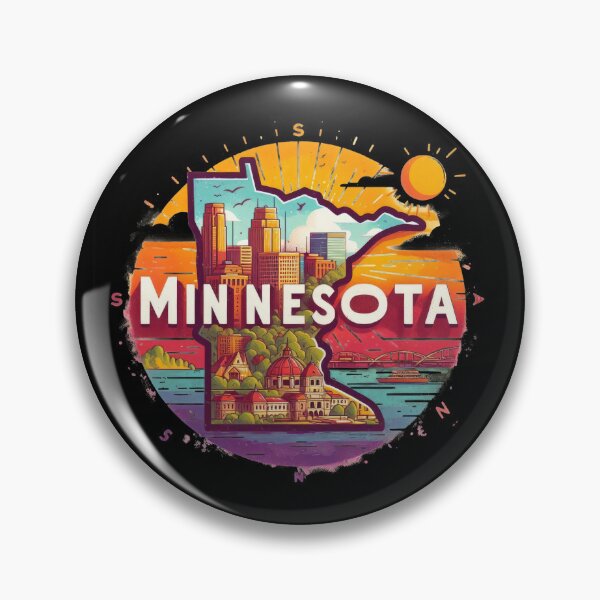 Item preview, Minnesota retro travel map of United States designed and sold by CleanDecor.