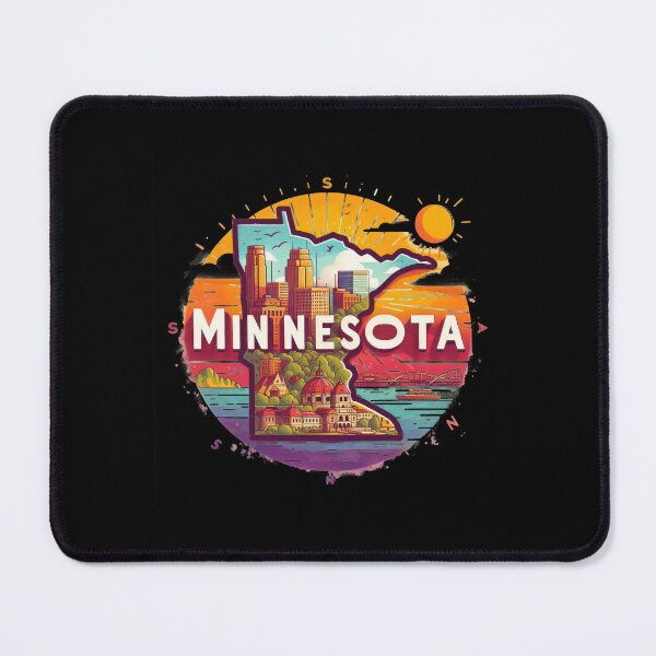 Item preview, Minnesota retro travel map of United States designed and sold by CleanDecor.