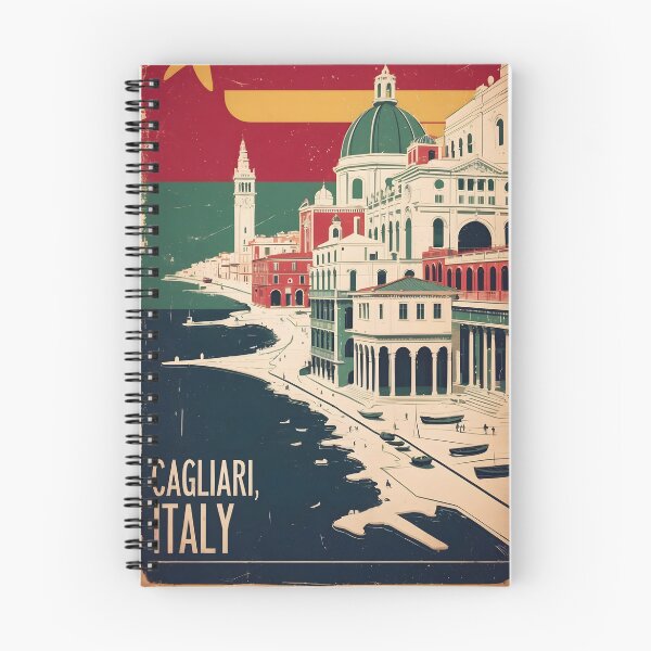 Item preview, Cagliari Italy Vintage Travel Tourism designed and sold by TravelersGems.