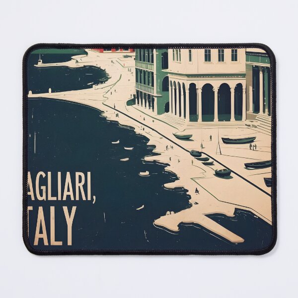 Item preview, Cagliari Italy Vintage Travel Tourism designed and sold by TravelersGems.