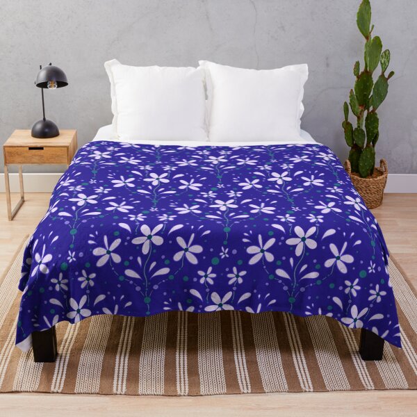 Item preview, Fun Flower Pattern - Blue designed and sold by digitalartbynic.