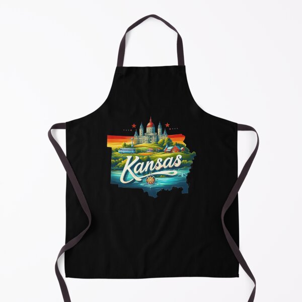 Item preview, Kansas retro travel map – USA state design designed and sold by CleanDecor.