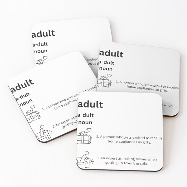 Item preview, Funny Adult Definition (Sarcastic Dictionary Entry for Adulting) designed and sold by Punto y Aparte.