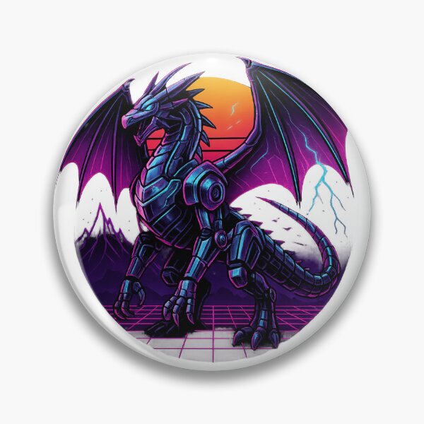Item preview, Synthwave Steel Wyrm designed and sold by ResinandRelics.