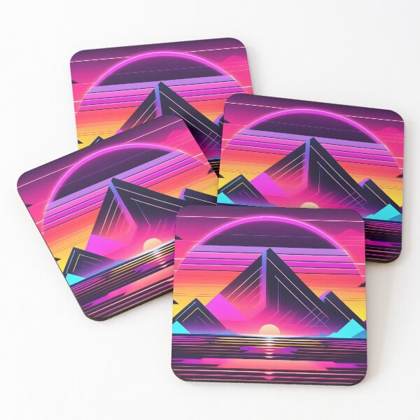 Item preview, Synthwave neon sunset lines designed and sold by ZipperDragon88.