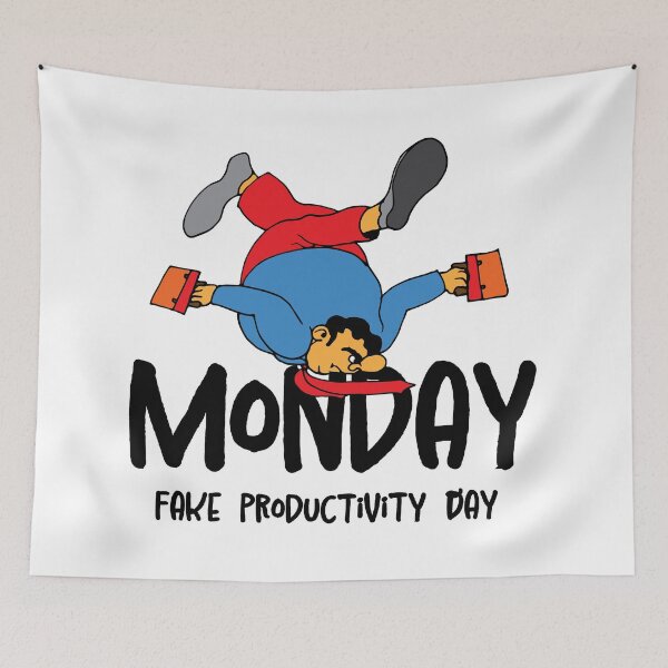 Item preview, Monday – fake productivity day designed and sold by ZeberForever.
