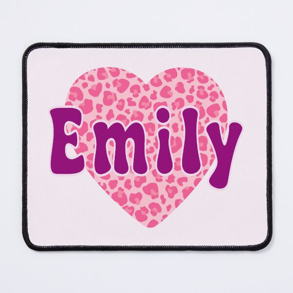 Item preview, Emily Name Pink Leopard Heart designed and sold by Jeallan Designs.
