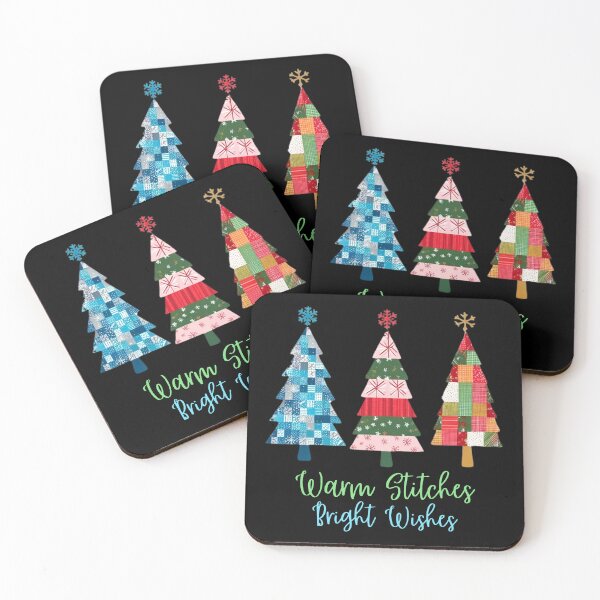Item preview, Patchwork Christmas Tree Trio designed and sold by Unique Gift Shops Online.