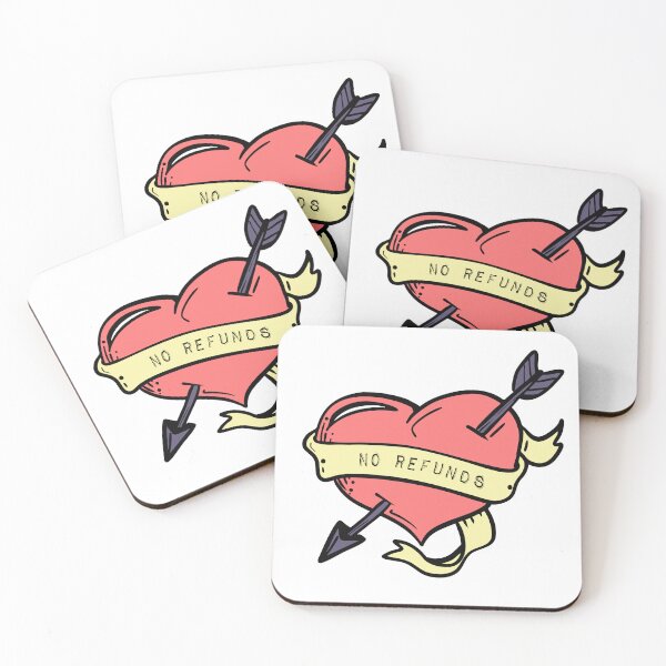 Item preview, No Refunds – Tattoo Heart Sticker designed and sold by stickeeyard.