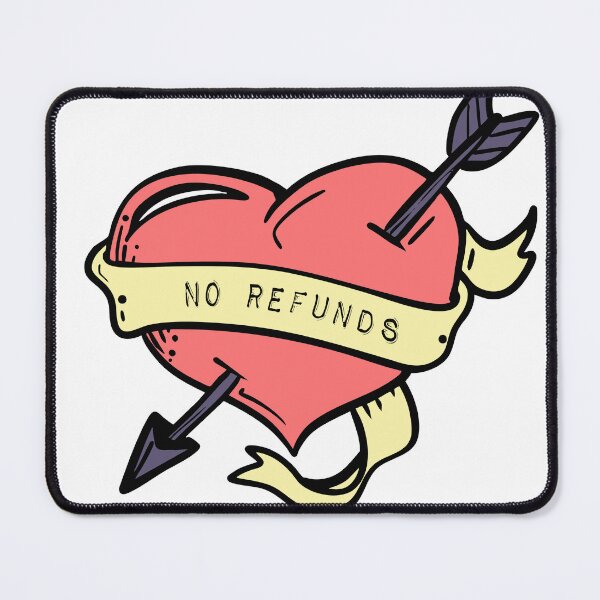 Item preview, No Refunds – Tattoo Heart Sticker designed and sold by stickeeyard.