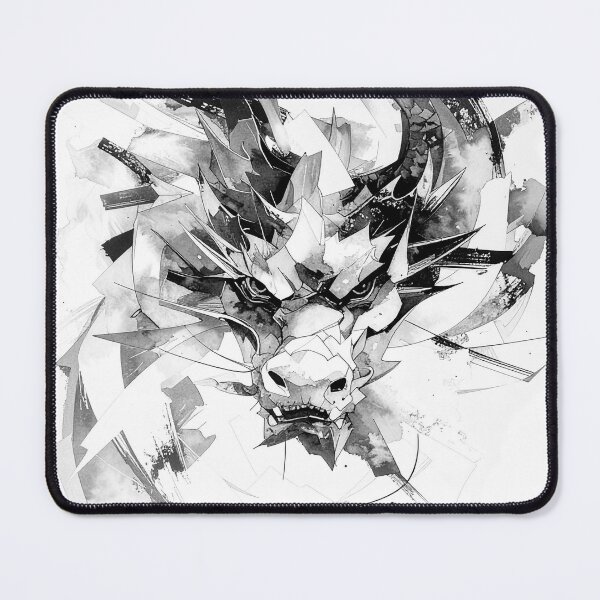 Item preview, Abstract portrait of a dragon head pencil designed and sold by LiskoDesign.