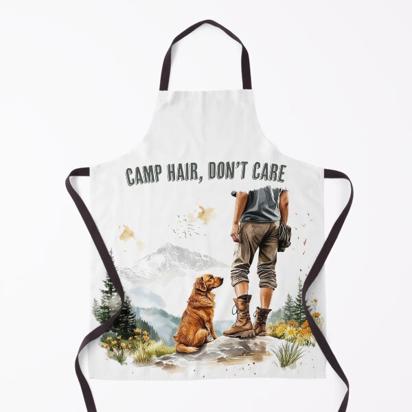 Item preview, Funny Camping Hoodie Camper with Retriever Camp Hair Don't Care Campfire Humor Tee for Happy Campers, RV Lovers & Outdoor Adventures designed and sold by smnessen.