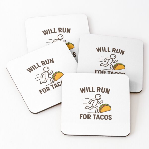 Item preview, Will Run for Tacos – Funny Fitness Food Design designed and sold by Art-Tacos.
