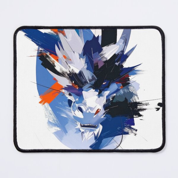 Item preview, Abstract portrait of a dragon head bright colors designed and sold by LiskoDesign.