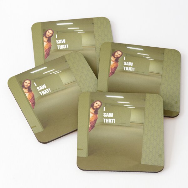 Item preview, I Saw That – Backrooms Jesus Meme designed and sold by stickeeyard.