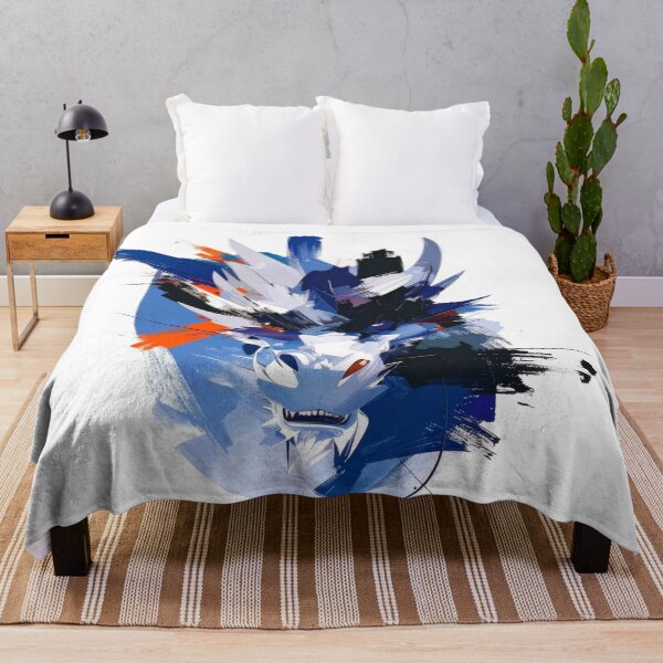 Item preview, Abstract portrait of a dragon head bright colors designed and sold by LiskoDesign.