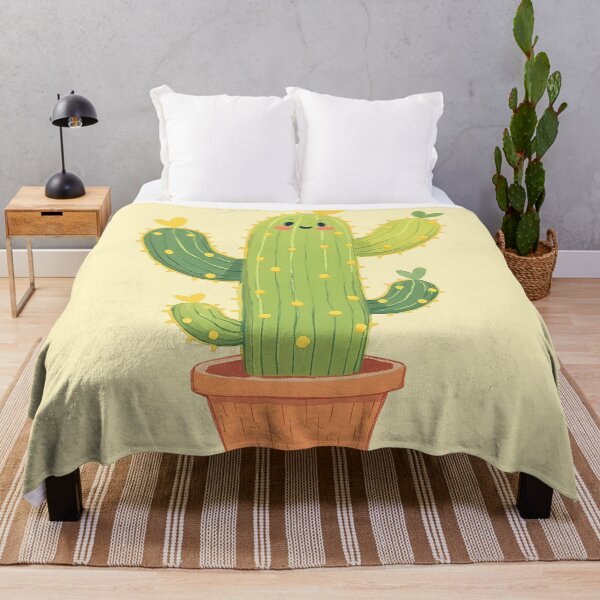 Item preview, Happy Cactus – Cute Kawaii Plant Illustration designed and sold by DesertOptimist.