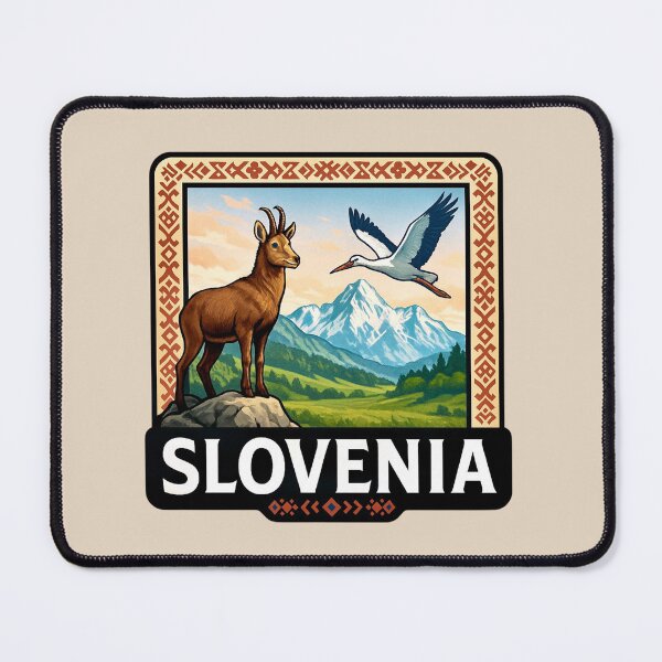 Item preview, Slovenia Wildlife — Chamois, White Stork designed and sold by Myra365Art.