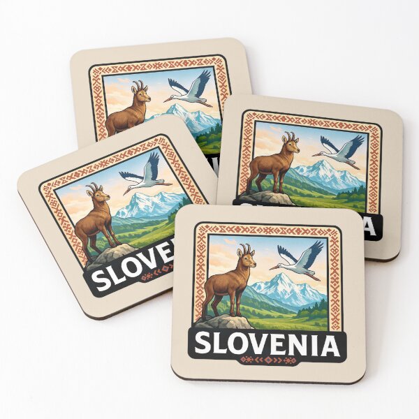 Item preview, Slovenia Wildlife — Chamois, White Stork designed and sold by Myra365Art.