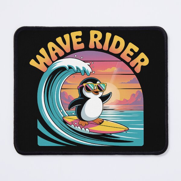 Item preview, Wave Rider Surfing Penguin designed and sold by WanDee2025.