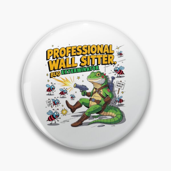 Item preview, Lizard Professional Wall Sitter: Funny Lizard Bug Exterminator  designed and sold by FREELANIX.