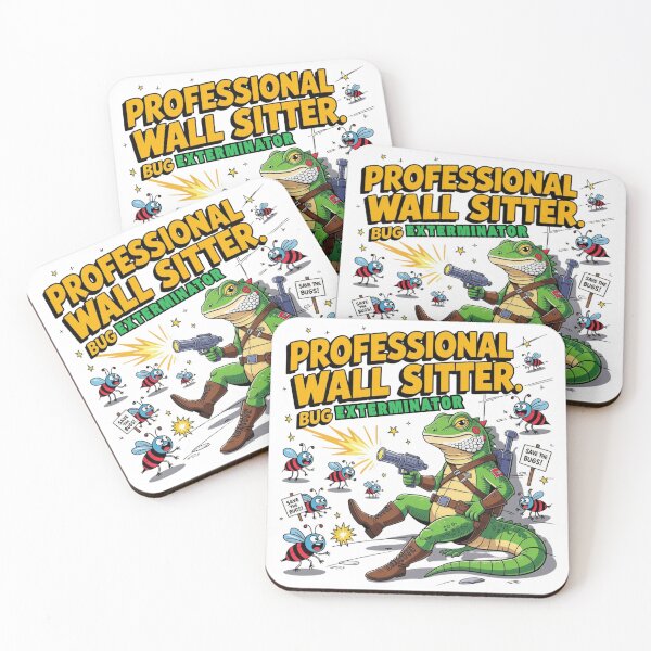 Item preview, Lizard Professional Wall Sitter: Funny Lizard Bug Exterminator  designed and sold by FREELANIX.