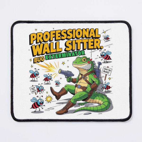 Item preview, Lizard Professional Wall Sitter: Funny Lizard Bug Exterminator  designed and sold by FREELANIX.