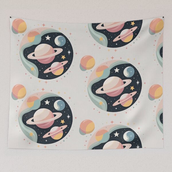 Item preview, Pastel Orbits – Minimal Cosmic Design designed and sold by StilKreationen.