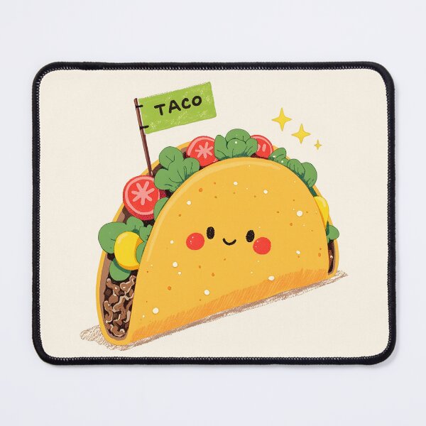 Item preview, Cute Kawaii Taco with Taco Sign – Adorable Food Art designed and sold by DesertOptimist.