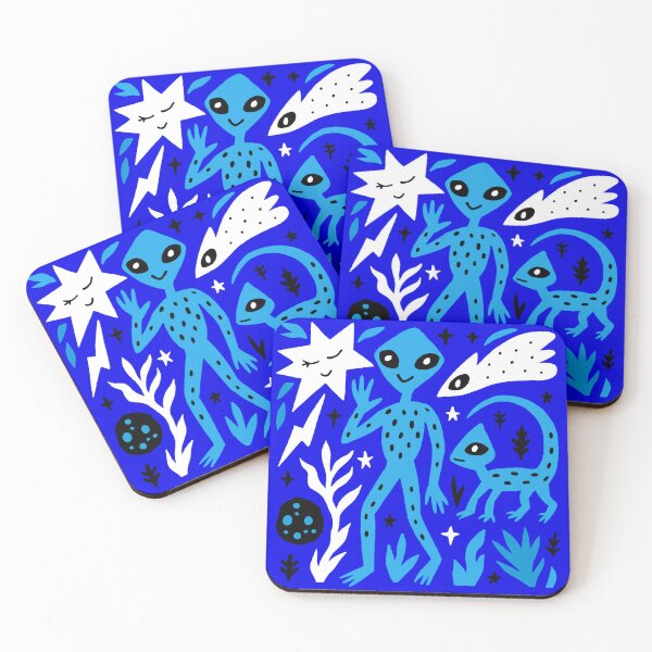 Item preview, Whimsical Blue Cosmic Companions designed and sold by zzz888.