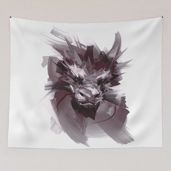 Item preview, Copy of Abstract portrait of a dragon head brown designed and sold by LiskoDesign.