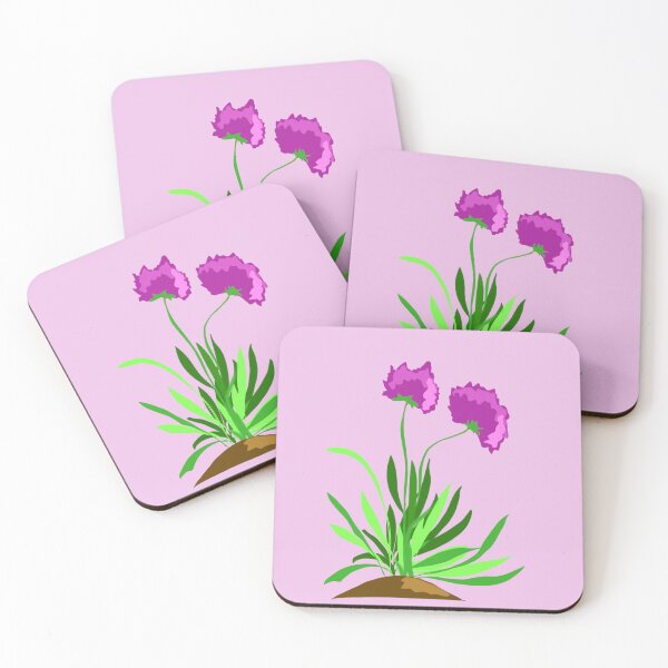 Item preview, Cute purple flower with green leaves designed and sold by emyna_2217.