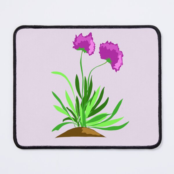 Item preview, Cute purple flower with green leaves designed and sold by emyna_2217.