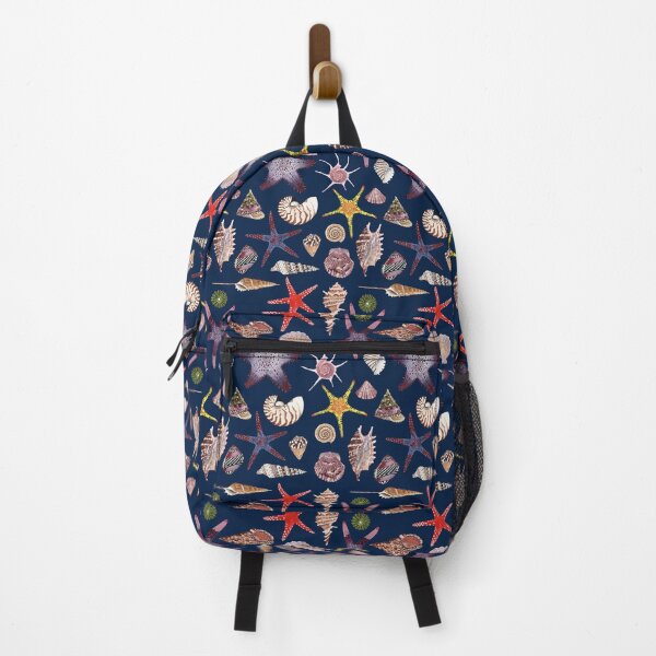 Item preview, SEASHELLS AND STARS POSTER-navy blue designed and sold by BEATRIZ ABAITUA.