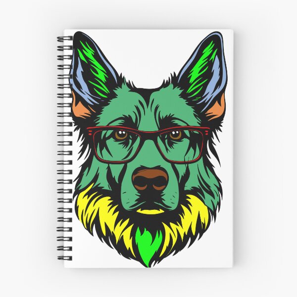 Item preview, German Shepherd Dog Wearing Glasses designed and sold by colorpooch.