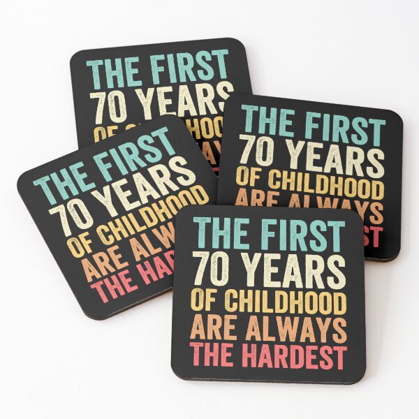 Item preview, The First 70 Years Are The Hardest - Funny 70th Birthday Gifts For Men & Women designed and sold by Easy-Teezy.