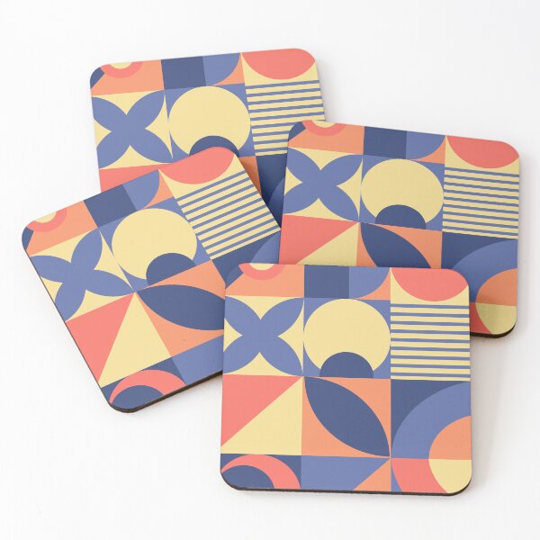 Item preview, Discover Modern Refinement in Bauhaus Interior Design with this best seller blue, orange, and orange Bauhaus designed and sold by Ideeplyfeltit.