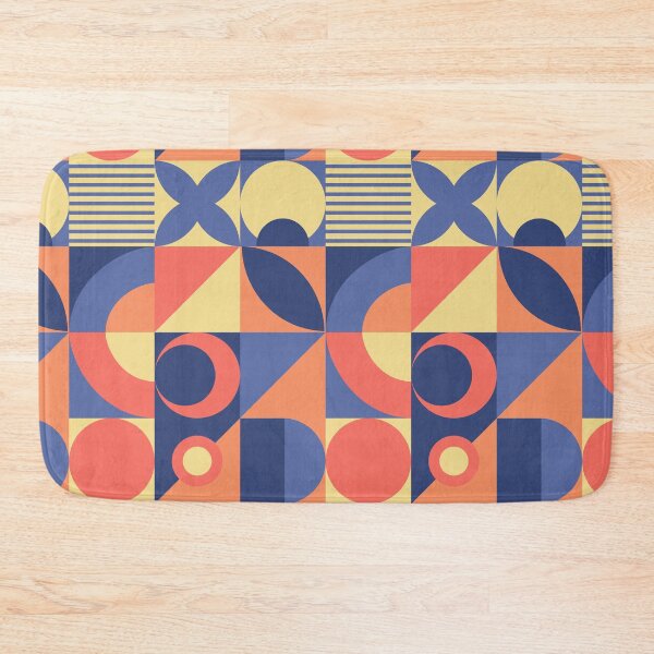 Item preview, Discover Modern Refinement in Bauhaus Interior Design with this best seller blue, orange, and orange Bauhaus designed and sold by Ideeplyfeltit.
