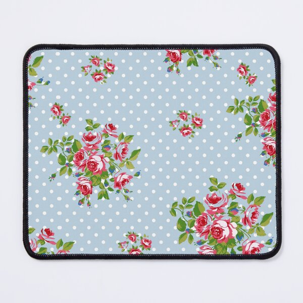 Item preview, Retro Roses on Blue Polka Dot designed and sold by HasHs.