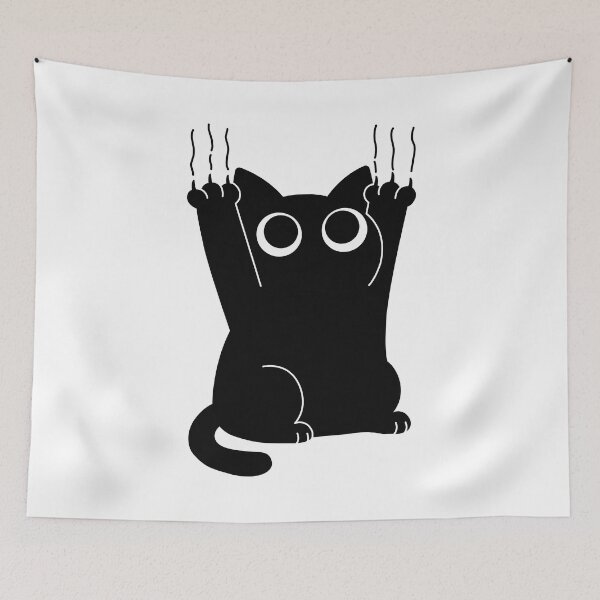 Item preview, Give Me Attention? - Clawing Cat Illustration designed and sold by CurlyDude.