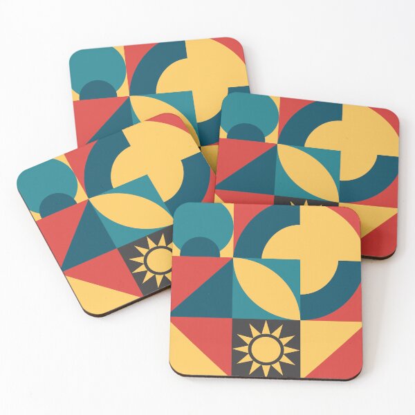 Item preview, Bauhaus Interior Design Creates Calm Structure: Accent in Teal, Yellow, Black and Red Bauhaus designed and sold by Dezinix.