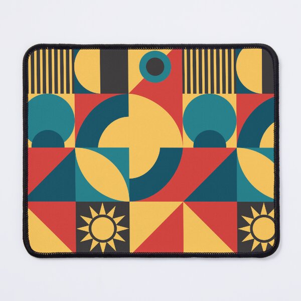 Item preview, Bauhaus Interior Design Creates Calm Structure: Accent in Teal, Yellow, Black and Red Bauhaus designed and sold by Ideeplyfeltit.